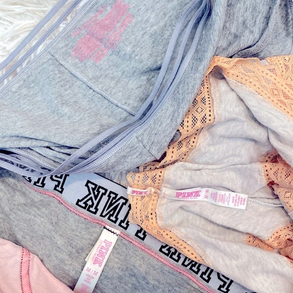 PINK Victoria's Secret Gray and Peach Lace Underwear Bundle - Picture 4 of 6